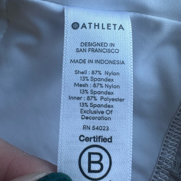 Athleta Athletic White Lined Shorts - Picture 6 of 7